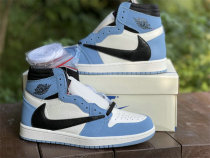 Authentic Travis Scott x Fragment x Air Jordan 1 High OG White/Blue