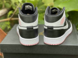 Authentic Air Jordan 1 Mid Black/White-Arctic Punch GS