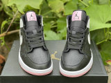 Authentic Air Jordan 1 Mid Black/White-Arctic Punch GS