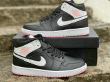 Authentic Air Jordan 1 Mid Black/White-Arctic Punch GS