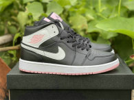 Authentic Air Jordan 1 Mid Black/White-Arctic Punch