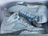 Authentic Air Jordan 5 Blue/Football Grey-Metallic Silver