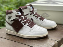 Authentic A Ma Maniere x Air Jordan 1 High OG Sail/Burgundy Crush GS