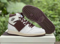 Authentic A Ma Maniere x Air Jordan 1 High OG Sail/Burgundy Crush