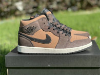 Authentic Air Jordan 1 Mid Dark Chocolate GS