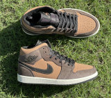 Authentic Air Jordan 1 Mid Dark Chocolate GS