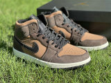 Authentic Air Jordan 1 Mid Dark Chocolate GS
