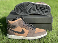 Authentic Air Jordan 1 Mid Dark Chocolate