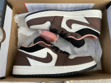 Authentic Air Jordan 1 Low “Light Chocolate” GS