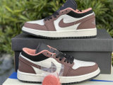 Authentic Air Jordan 1 Low “Light Chocolate” GS