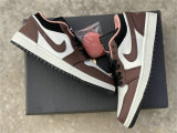 Authentic Air Jordan 1 Low “Light Chocolate” GS