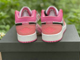 Authentic Air Jordan 1 Low White/Pink/Red GS