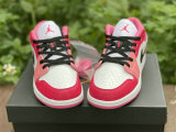 Authentic Air Jordan 1 Low White/Pink/Red GS