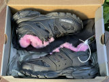 Balenciaga Track FUR Sneaker Black/Pink