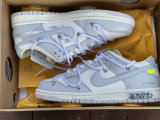 Authentic Off-White x Nike Dunk Low The 50 Sail/Neutral Grey-White