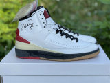 Authentic Air Jordan 2 White/Red/Black