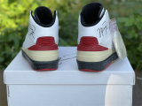 Authentic Air Jordan 2 White/Red/Black