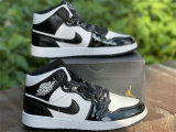 Authentic Air Jordan 1 Mid White/Black GS