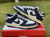 Authentic Nike Dunk Low Dark Blue/White