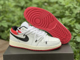 Authentic Air Jordan 1 Low White/Red GS