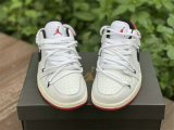 Authentic Air Jordan 1 Low White/Red GS