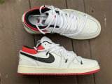 Authentic Air Jordan 1 Low White/Red GS