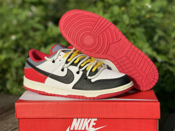 Authentic Nike Dunk Low Dark Grey/Red