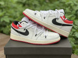 Authentic Air Jordan 1 Low White/Red GS