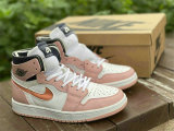 Authentic Air Jordan 1 High OG Pink/White/Black Women Shoes