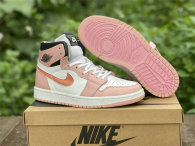 Authentic Air Jordan 1 High OG Pink/White/Black Women Shoes
