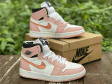 Authentic Air Jordan 1 High OG Pink/White/Black Women Shoes