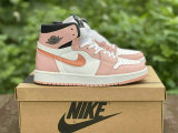 Authentic Air Jordan 1 High OG Pink/White/Black Women Shoes
