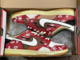 Authentic Nike Dunk Scrap Brown/Red