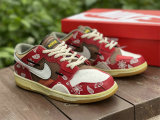 Authentic Nike Dunk Scrap Brown/Red