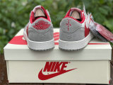 Authentic Travis Scott x Air Jordan 1 Low White/Grey/Red