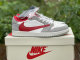 Authentic Travis Scott x Air Jordan 1 Low White/Grey/Red