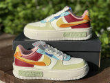 Authentic Nike Air Force 1 Fontanka Sail/Saturn Gold-Sunset-Pomegranate