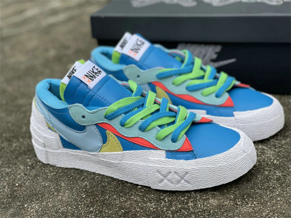 Authentic Kaws x Sacai x Nike Blazer Low “Neptune Blue”