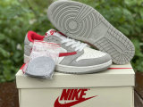 Authentic Travis Scott x Air Jordan 1 Low White/Grey/Red