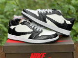 Authentic Travis Scott x Air Jordan 1 Low Black/White