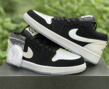 Authentic Air Jordan 1 Low White/Black