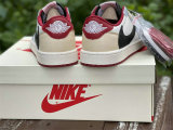 Authentic Travis Scott x Air Jordan 1 Low White/Black/Red GS