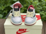Authentic Travis Scott x Air Jordan 1 Low White/Black/Red GS