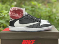 Authentic Travis Scott x Air Jordan 1 Low White/Black GS