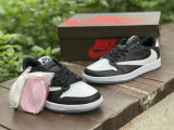 Authentic Travis Scott x Air Jordan 1 Low White/Black