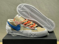 Authentic Kaws x Sacai x Nike Blazer Low Neptune Blue/Red/Purple Dusk