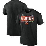 Cincinnati Bengals Fanatics Branded 2021 AFC North Division Champions Blocked Favorite T-Shirt-Heathered Charcoal
