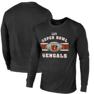 Cincinnati Bengals Majestic Threads Super Bowl LVI Bound Make it Happen Long Sleeve T-Shirt-Black