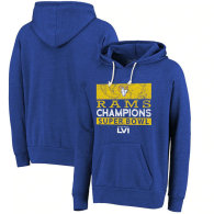 Los Angeles Rams Majestic Threads Super Bowl LVI Champions Hoodies-Royal Blue