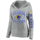 Los Angeles Rams 2021 NFC Women's Super Bowl LVI Champions Hoodies-Gray